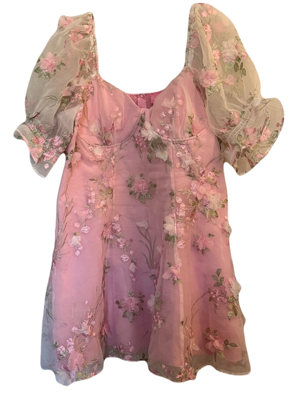 Sugar Thrillz Dolls Kill Baby Sweetheart Portrait 3D Flower Pink Dress 3XL